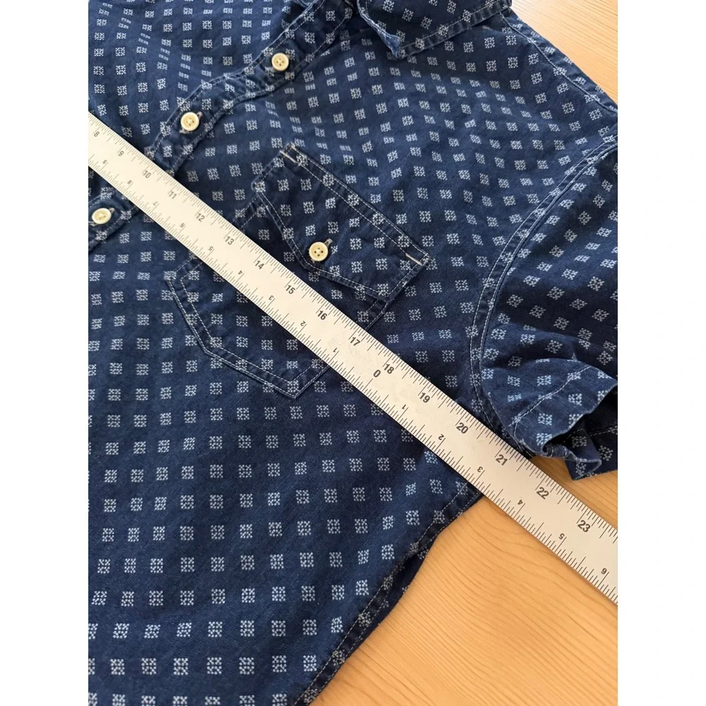 Lucky Brand Mens California Fit Vintage Print Short Sleeve Casual Summer Shirt L